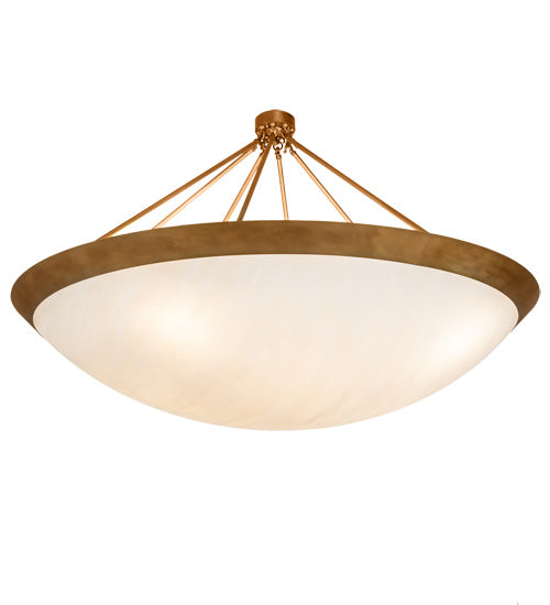 Meyda Lighting Commerce 72" 8-Light Gonze Matte Inverted Pendant Light With Fleshtone Idalight Shade
