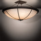 Meyda Lighting Commerce 72" 8-Light Rococco Semi-flush Mount Light With Beige Fleshtone Idalight Shade