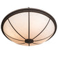 Meyda Lighting Commerce 72" 8-Light Rococco Semi-flush Mount Light With Beige Fleshtone Idalight Shade