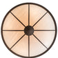 Meyda Lighting Commerce 72" 8-Light Rococco Semi-flush Mount Light With Beige Fleshtone Idalight Shade