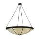 Meyda Lighting Commerce 72" 8-Light Timeless Bronze Semi-flush Mount Ceiling Light With Sahara Taupe Idalight Shade Glass