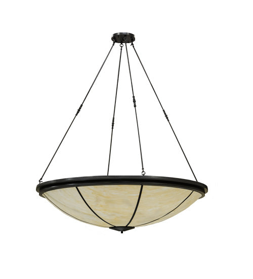 Meyda Lighting Commerce 72" 8-Light Timeless Bronze Semi-flush Mount Ceiling Light With Sahara Taupe Idalight Shade Glass