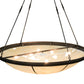 Meyda Lighting Commerce 72" 8-Light Timeless Bronze Semi-flush Mount Ceiling Light With Sahara Taupe Idalight Shade Glass
