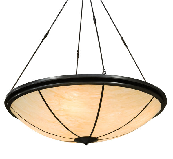 Meyda Lighting Commerce 72" 8-Light Timeless Bronze Semi-flush Mount Ceiling Light With Sahara Taupe Idalight Shade Glass