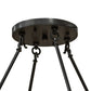 Meyda Lighting Commerce 72" 8-Light Timeless Bronze Semi-flush Mount Ceiling Light With Sahara Taupe Idalight Shade Glass
