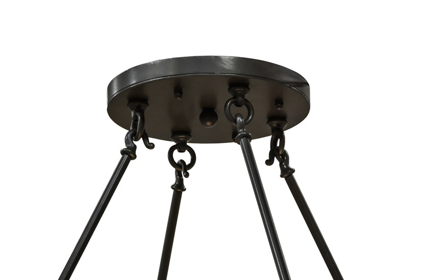 Meyda Lighting Commerce 72" 8-Light Timeless Bronze Semi-flush Mount Ceiling Light With Sahara Taupe Idalight Shade Glass