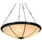 Meyda Lighting Commerce 72" 8-Light Timeless Bronze Semi-flush Mount Ceiling Light With Sahara Taupe Idalight Shade Glass