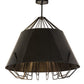 Meyda Lighting Complejo 44" 8-Light Mirror Black & Antique Copper Pendant Light