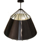 Meyda Lighting Complejo 44" 8-Light Mirror Black & Antique Copper Pendant Light