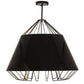 Meyda Lighting Complejo 44" 8-Light Mirror Black & Antique Copper Pendant Light