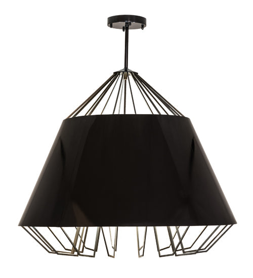 Meyda Lighting Complejo 44" 8-Light Mirror Black & Antique Copper Pendant Light