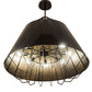 Meyda Lighting Complejo 44" 8-Light Mirror Black & Antique Copper Pendant Light