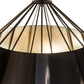Meyda Lighting Complejo 44" 8-Light Mirror Black & Antique Copper Pendant Light