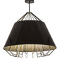 Meyda Lighting Complejo 44" 8-Light Mirror Black & Antique Copper Pendant Light