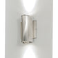 Meyda Lighting Concave 4" 2-Light LED Brushed Stainless Steel Wall Sconce