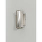 Meyda Lighting Concave 4" 2-Light LED Brushed Stainless Steel Wall Sconce