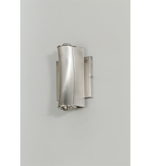 Meyda Lighting Concave 4" 2-Light LED Brushed Stainless Steel Wall Sconce