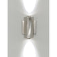 Meyda Lighting Concave 4" 2-Light LED Brushed Stainless Steel Wall Sconce