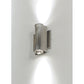 Meyda Lighting Concave 4" 2-Light LED Brushed Stainless Steel Wall Sconce