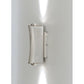 Meyda Lighting Concave 4" 2-Light LED Brushed Stainless Steel Wall Sconce