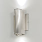 Meyda Lighting Concave 4" 2-Light LED Brushed Stainless Steel Wall Sconce