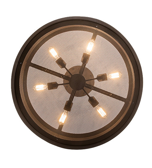 Meyda Lighting Concertina 30" 6-Light Oil Rubbed Bronze Pendant Light
