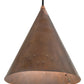Meyda Lighting Cone 10" Vintage Copper Rivet Constellation Pendant Light