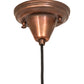 Meyda Lighting Cone 10" Vintage Copper Rivet Pendant Light