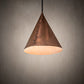 Meyda Lighting Cone 10" Vintage Copper Rivet Pendant Light