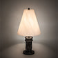 Meyda Lighting Cone 10"W Timeless Bronze Mosset Table Lamp With Beige Fleshtone Idalight Shade