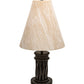 Meyda Lighting Cone 10"W Timeless Bronze Mosset Table Lamp With Beige Fleshtone Idalight Shade