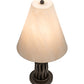 Meyda Lighting Cone 10"W Timeless Bronze Mosset Table Lamp With Beige Fleshtone Idalight Shade