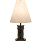 Meyda Lighting Cone 10"W Timeless Bronze Mosset Table Lamp With Beige Fleshtone Idalight Shade