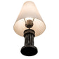 Meyda Lighting Cone 10"W Timeless Bronze Mosset Table Lamp With Beige Fleshtone Idalight Shade