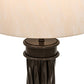 Meyda Lighting Cone 10"W Timeless Bronze Mosset Table Lamp With Beige Fleshtone Idalight Shade