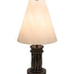 Meyda Lighting Cone 10"W Timeless Bronze Mosset Table Lamp With Beige Fleshtone Idalight Shade