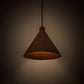 Meyda Lighting Cone 12" Hand Painted Rust Constellation Pendant Light