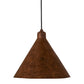 Meyda Lighting Cone 12" Hand Painted Rust Constellation Pendant Light