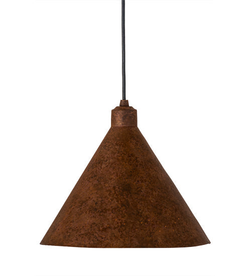 Meyda Lighting Cone 12" Hand Painted Rust Constellation Pendant Light
