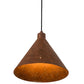 Meyda Lighting Cone 12" Hand Painted Rust Constellation Pendant Light
