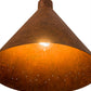 Meyda Lighting Cone 12" Hand Painted Rust Constellation Pendant Light