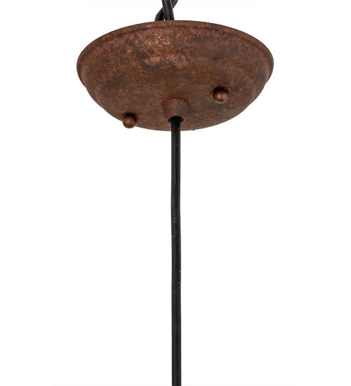 Meyda Lighting Cone 12" Hand Painted Rust Constellation Pendant Light