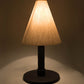 Meyda Lighting Cone 17"W x 37"H Reticulated Black Mosset Table Lamp With Beige Fleshtone Idalight Shade