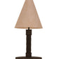 Meyda Lighting Cone 17"W x 37"H Reticulated Black Mosset Table Lamp With Beige Fleshtone Idalight Shade