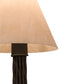 Meyda Lighting Cone 17"W x 37"H Reticulated Black Mosset Table Lamp With Beige Fleshtone Idalight Shade