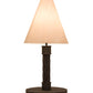 Meyda Lighting Cone 17"W x 37"H Reticulated Black Mosset Table Lamp With Beige Fleshtone Idalight Shade