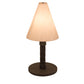 Meyda Lighting Cone 17"W x 37"H Reticulated Black Mosset Table Lamp With Beige Fleshtone Idalight Shade
