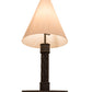 Meyda Lighting Cone 17"W x 37"H Reticulated Black Mosset Table Lamp With Beige Fleshtone Idalight Shade