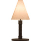 Meyda Lighting Cone 17"W x 37"H Reticulated Black Mosset Table Lamp With Beige Fleshtone Idalight Shade