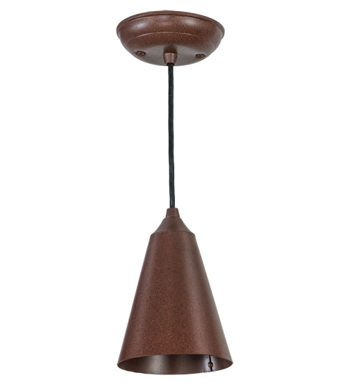Meyda Lighting Cone 5" Rust Mini Pendant Light